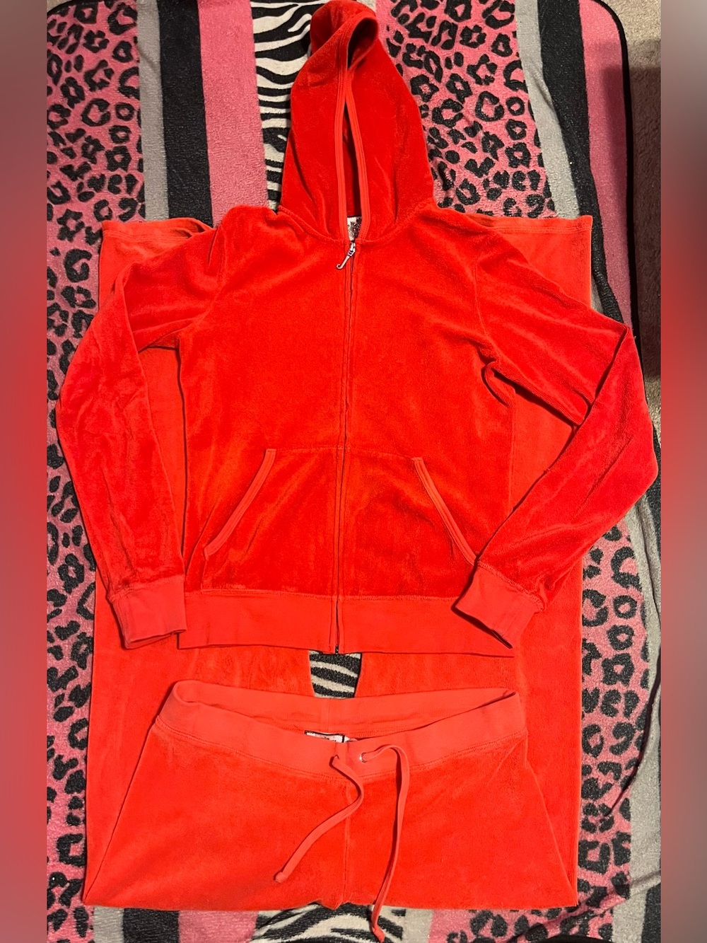 Vintage Juicy Couture Red Terry cloth tracksuit